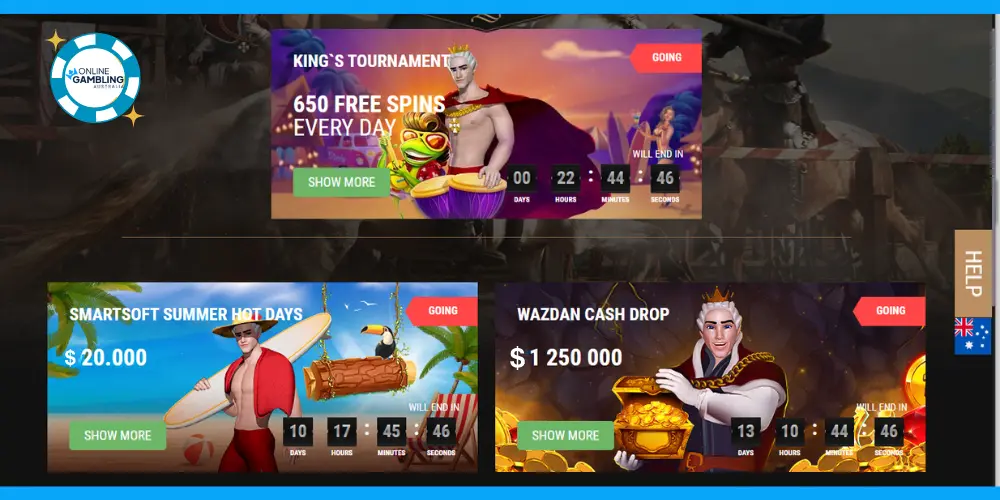 King Billy Casino games tournaments