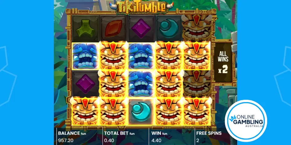 Tiki Tumble pokie online bonus