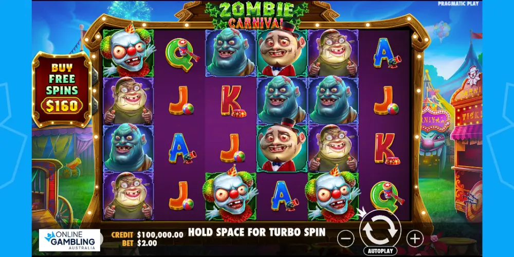 Zombie Carnival online pokie australia