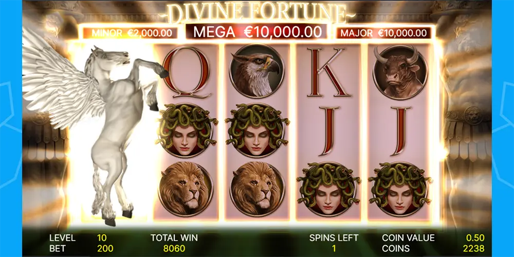 divine fortune free spins wild