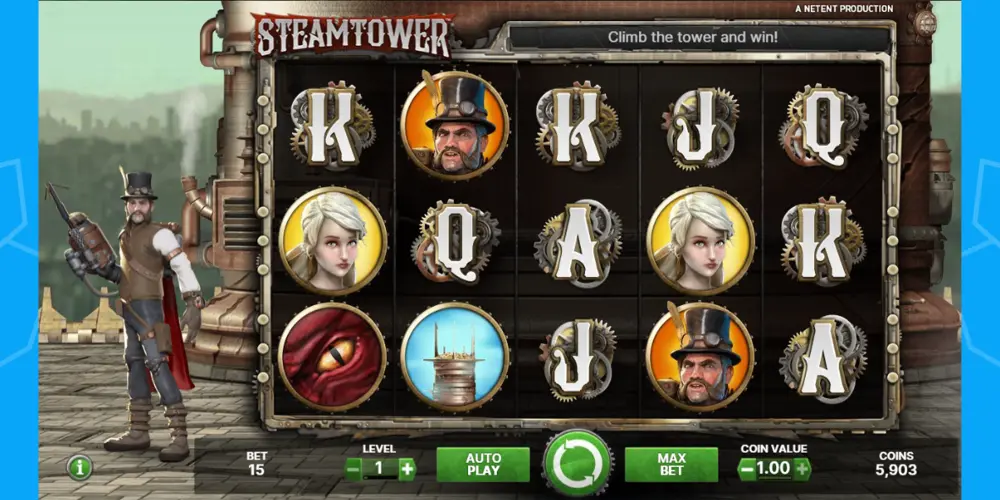 steam tower online pokie