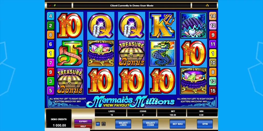 mermaids millions pokie gameplay