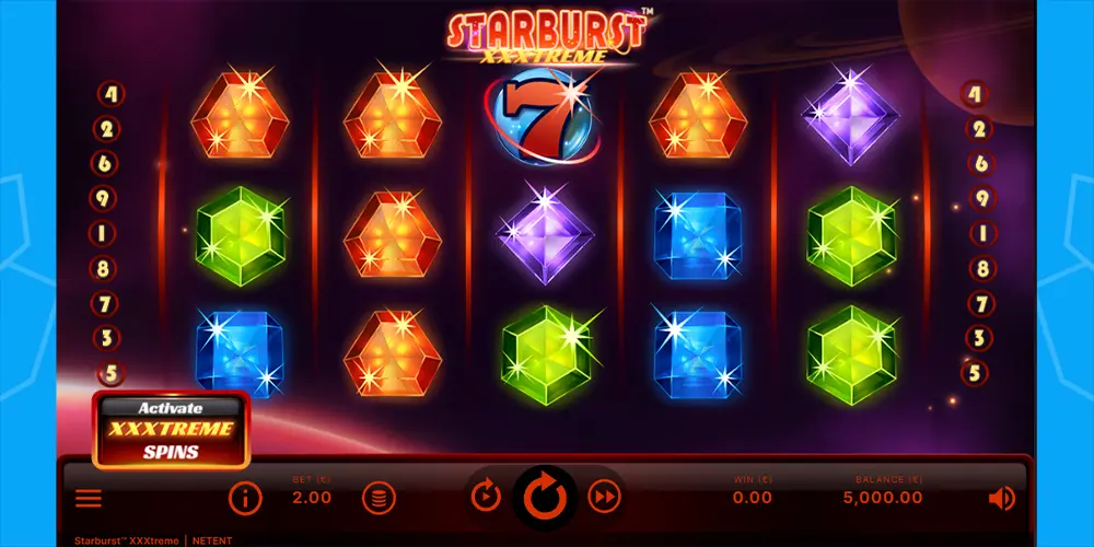 starburst xxxtreme online pokie