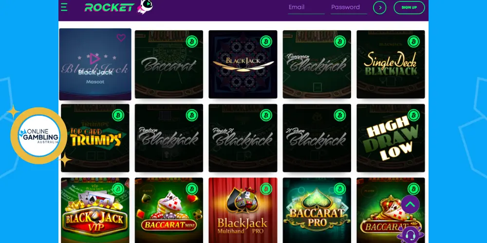 Casino Rocket online blackjack