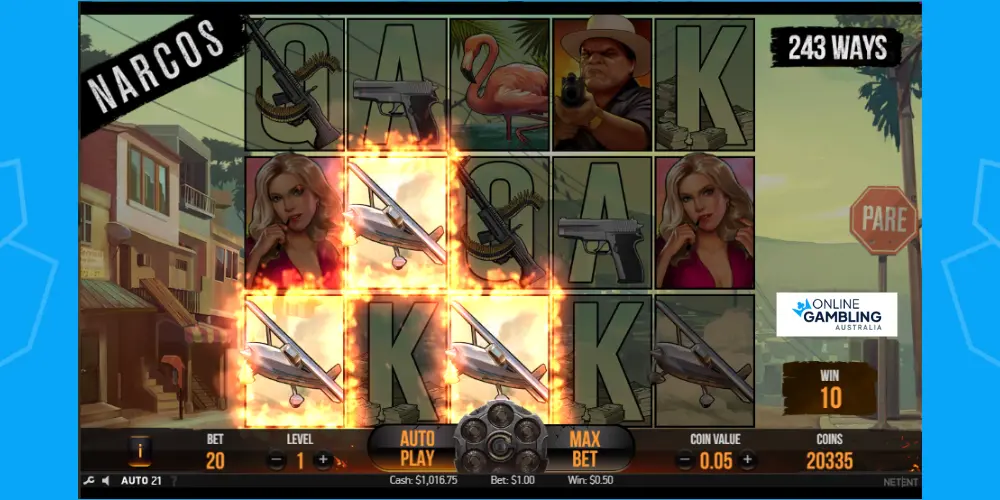 Narcos pokie value symbols