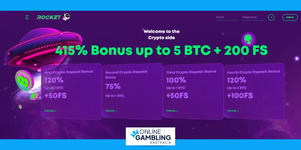 Rocket Crypto Casino Bonuses