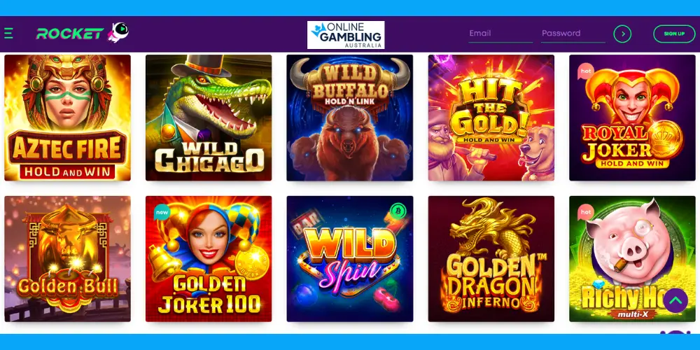 online pokies at Casino Rocket