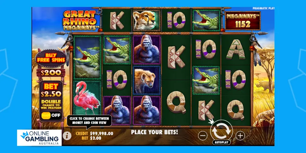 Great Rhino Megaways pokies australia