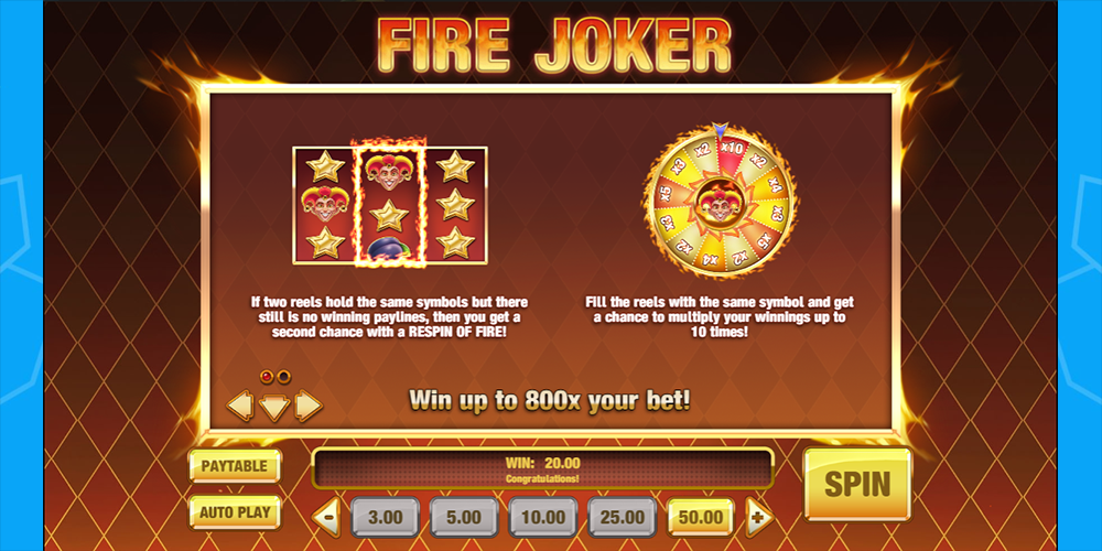Fire Joker Bonuses