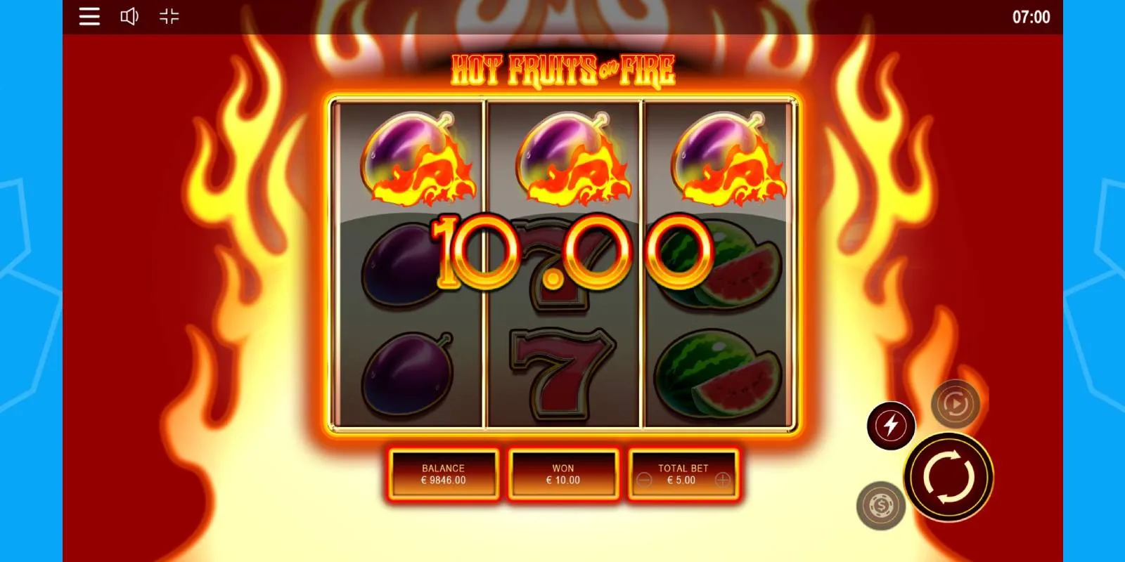 Play Hot Fruits on Fire online pokies