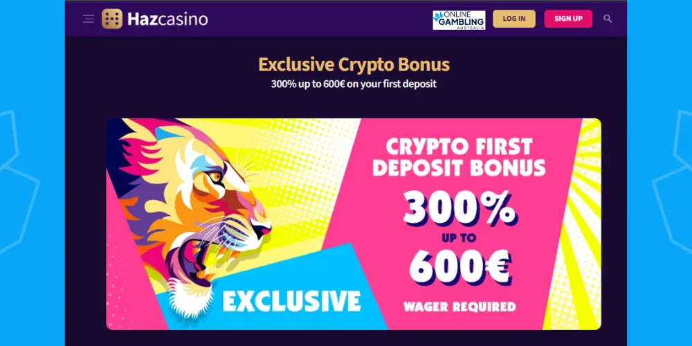 Haz casino crypto welcome bonus