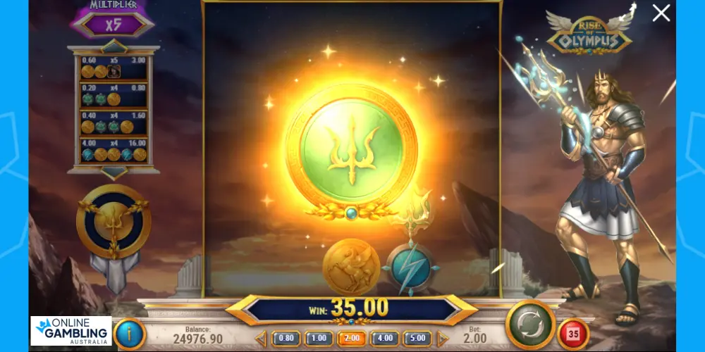 Rise of Olympus Pokie Bonuses