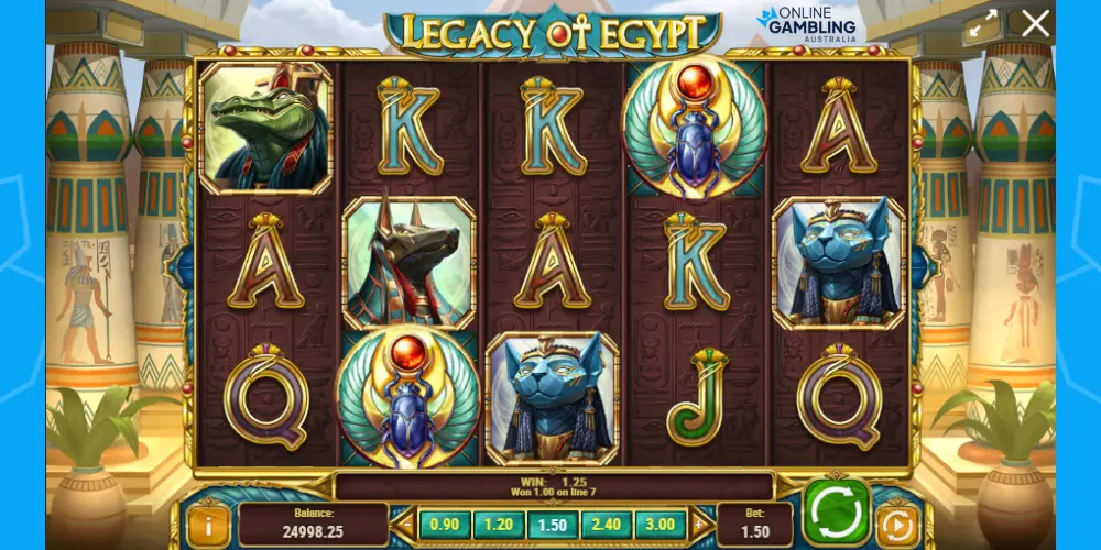 Legacy of egypt online pokie