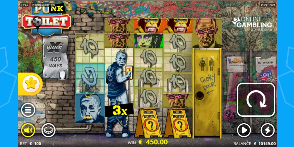 Punk Toilet online Pokie Australia