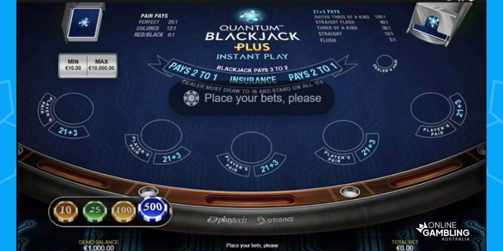 Betting & Quantum Multipliers in Quantum Blackjack Live