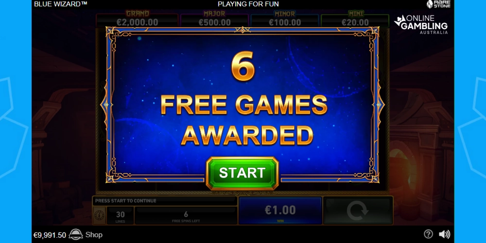 Blue Wizard Pokie Bonuses