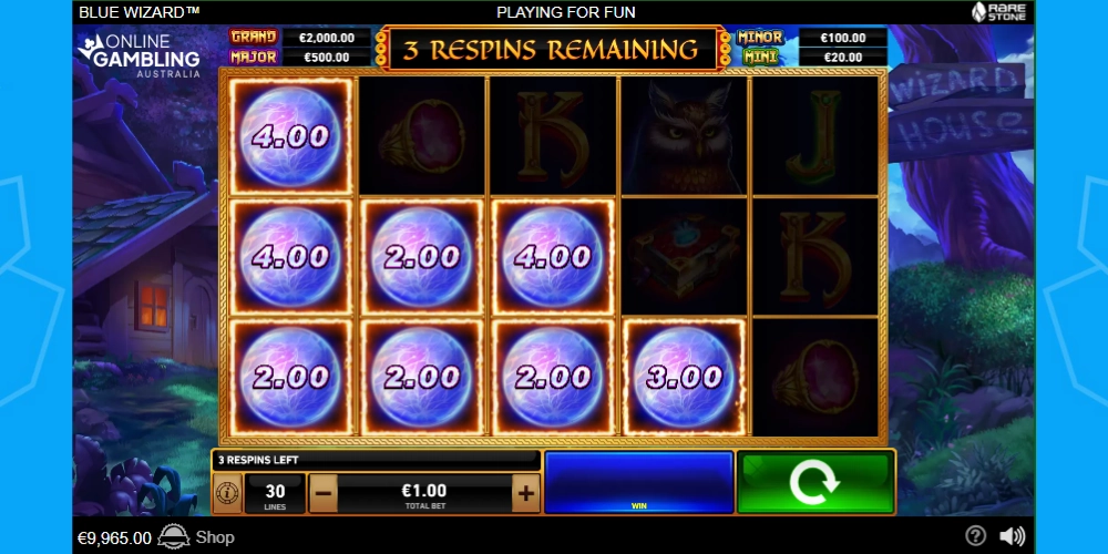 Blue Wizard online pokie australia