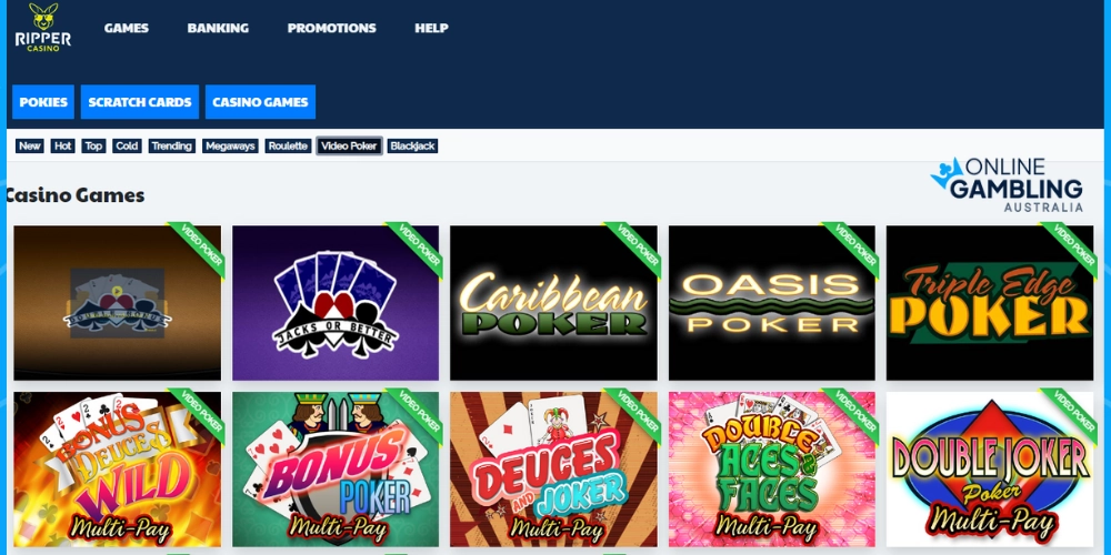 Casino Games at Ripper Casino