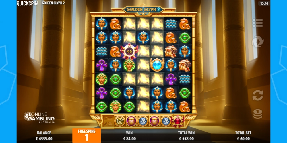 Golden Glyph 2 Free Spins Bonus