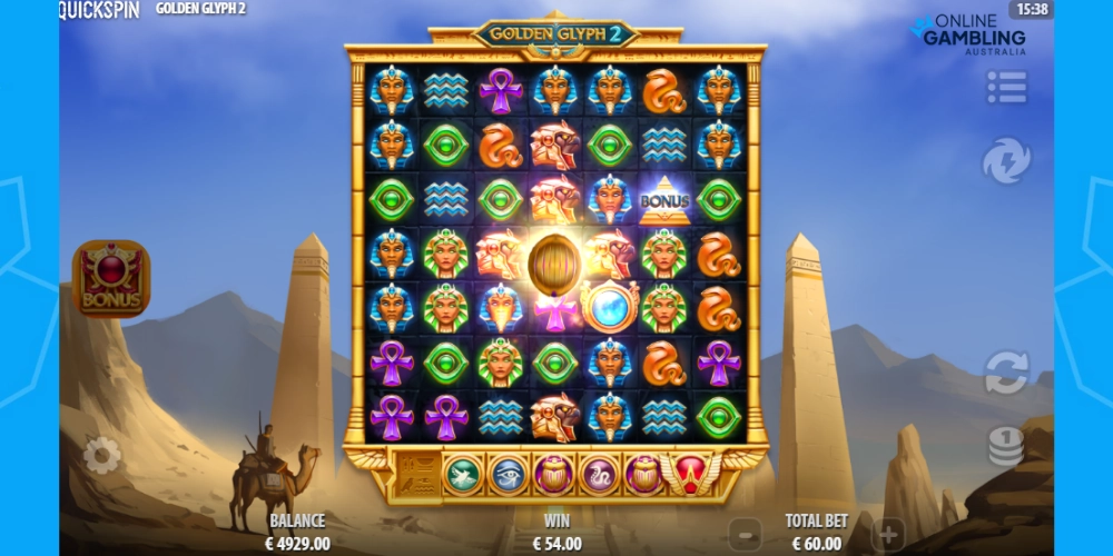 Golden Glyph 2 online Pokie