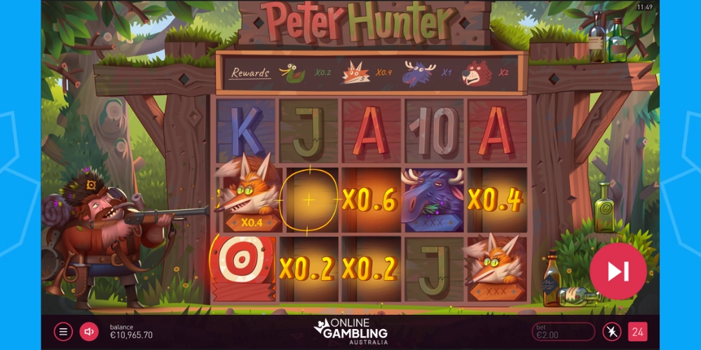 How to Play Peter Hunter pokie