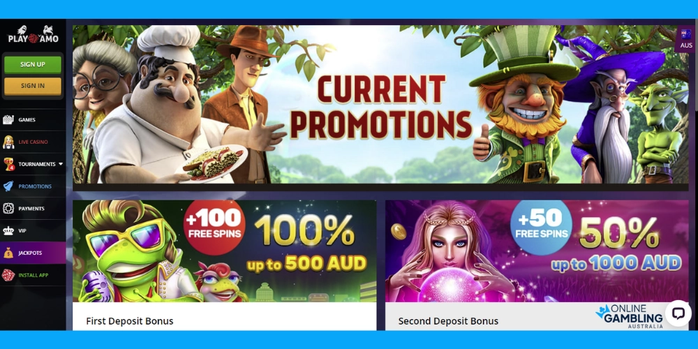 PlayAmo Casino Bonuses