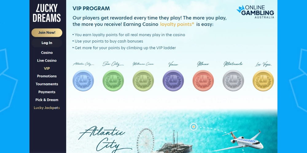 VIP Bonus at Lucky Dreams Casino