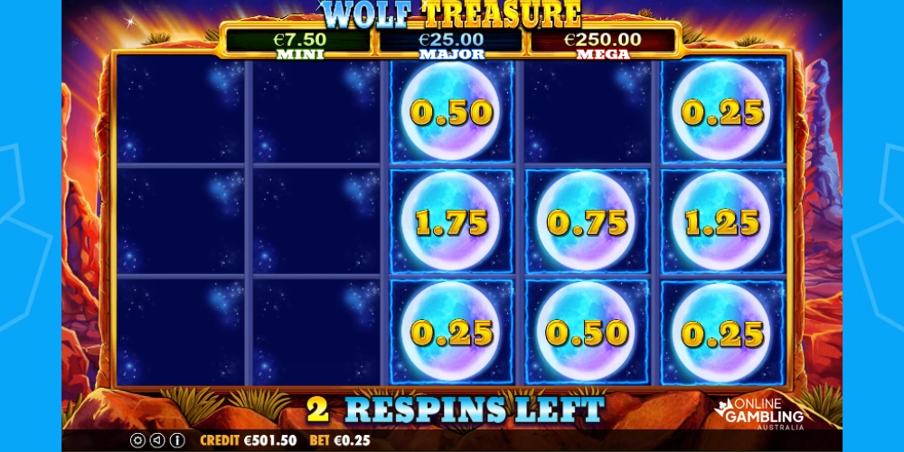 Wolf Treasure Money Respin Feature