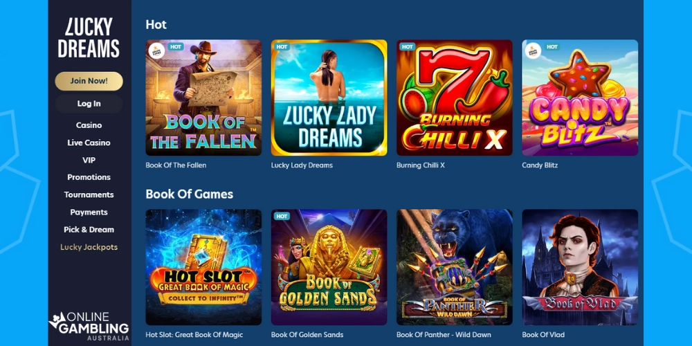 online pokies at Lucky Dreams Casino