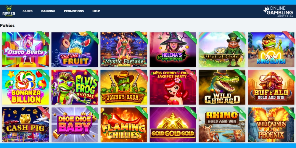 online pokies at Ripper Casino