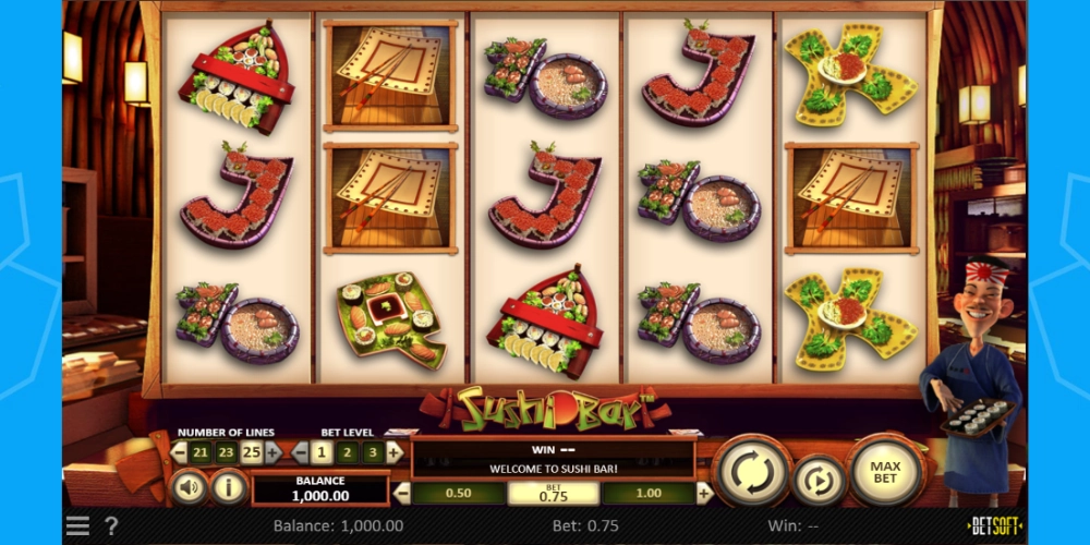 sushi bar pokie by Betsoft Game Portfolio