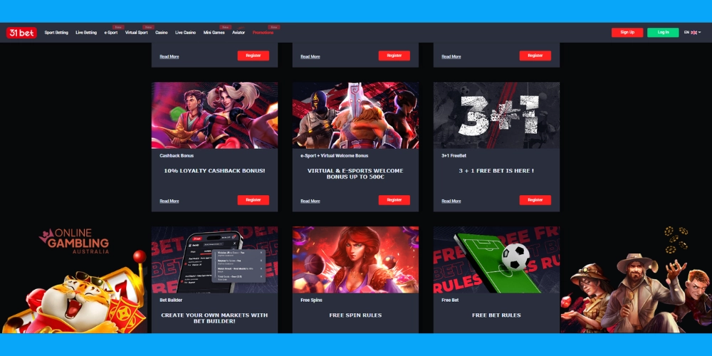 31Bet Casino Online Promotions