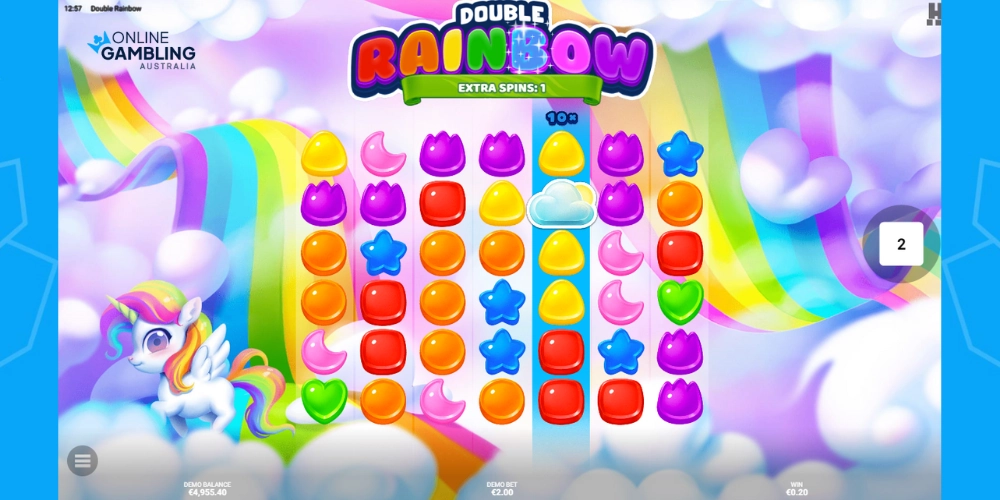 Double Rainbow online pokie bonuses