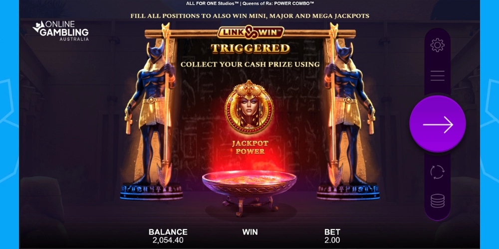 Queens of Ra POWER COMBO Pokie Bonuses