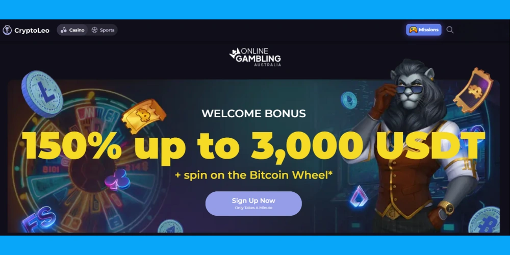 Welcome Bonus at CryptoLeo Casino