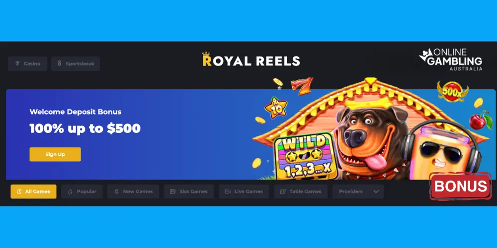 Welcome Bonus at Royal Reels Casino
