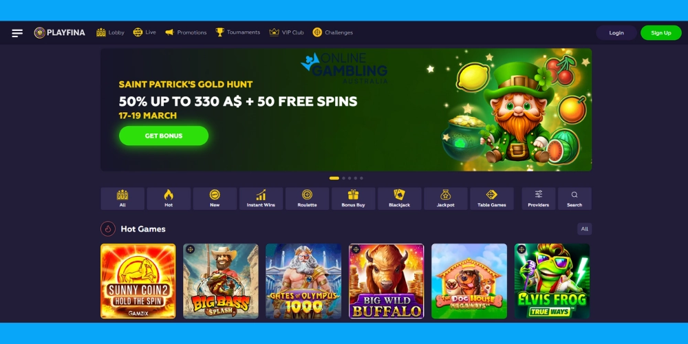 Playfina Online Casino AU