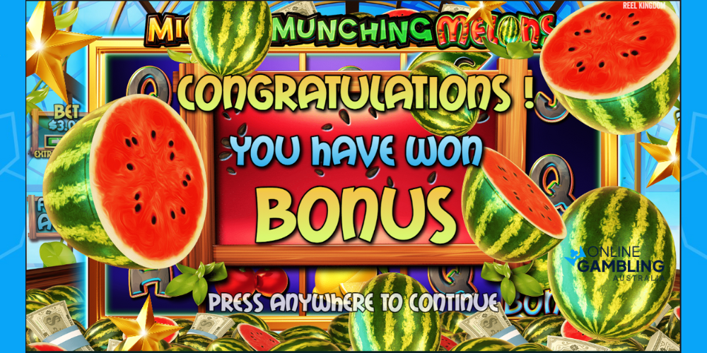 Mighty Munching Melons Slot Bonus