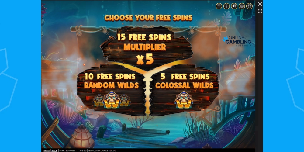 Pirates Party Free Spins Au